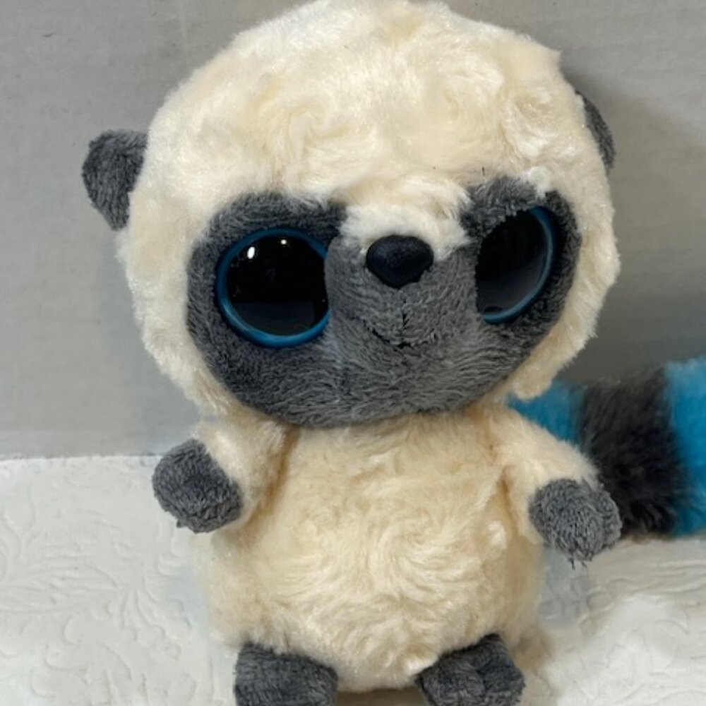 Yoohoo & Friends Ivory/Gray Lemur Long Tail Plush Soft Stuffed Animal Toy 5" - Picture 4 of 10